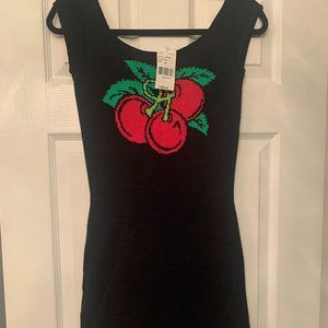 Betsey Johnson NWT Black Dress Knee Length Small